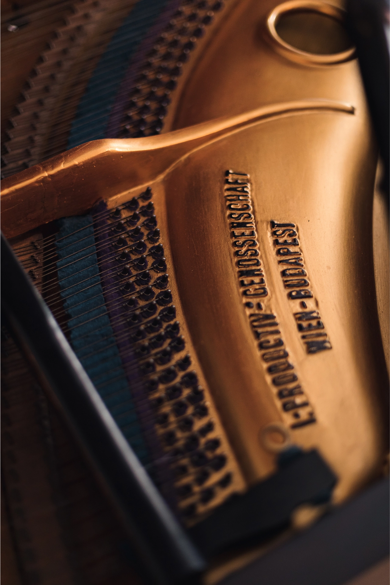 Imagen de piano cola detalle